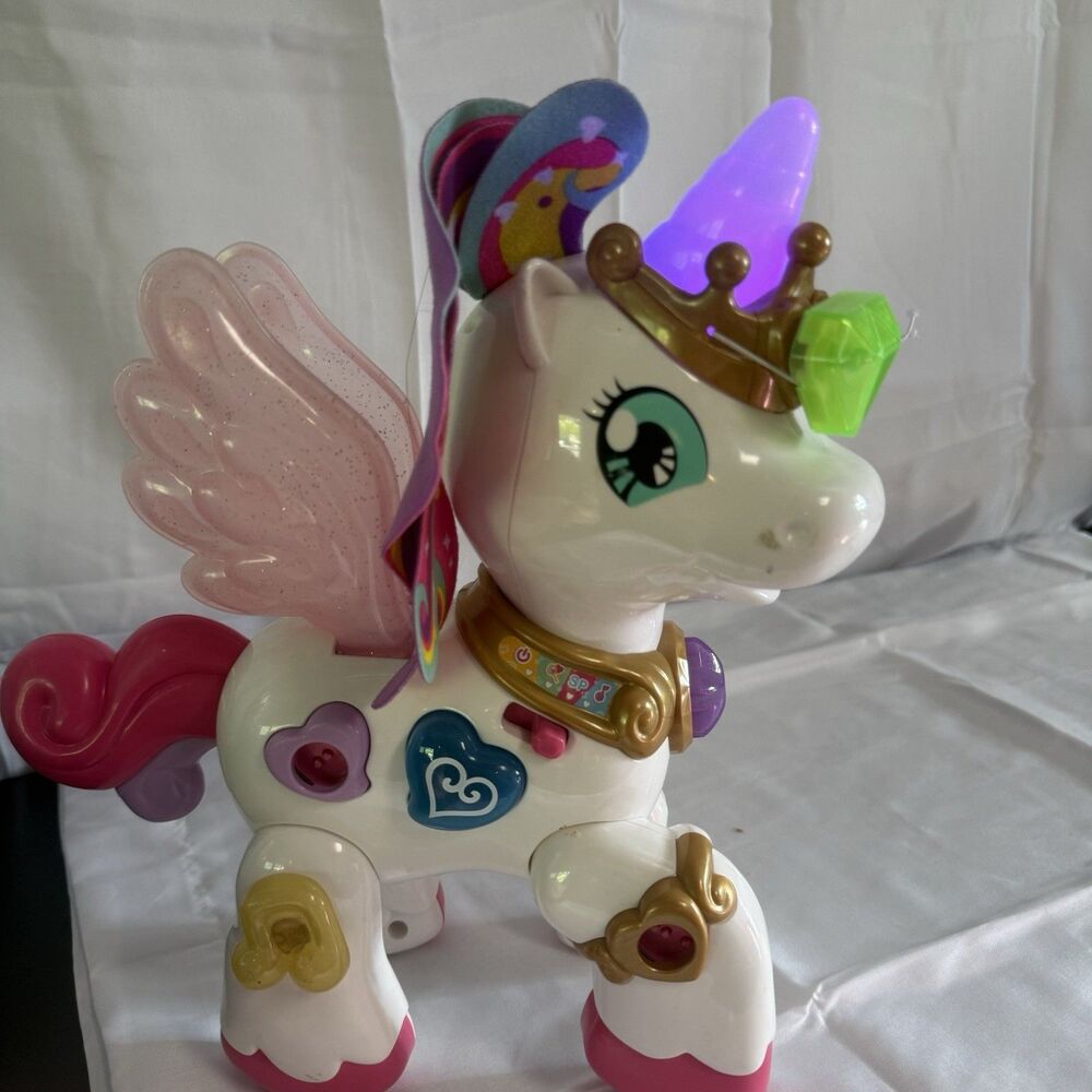 VTech Starshine the Bright Lights Unicorn. Tested and Works. Missing Some Charms